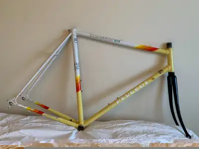 1987 PEUGEOT PZ-14 Triathlon COLUMBUS Steel FRAME - 56 cm - RARE, View more