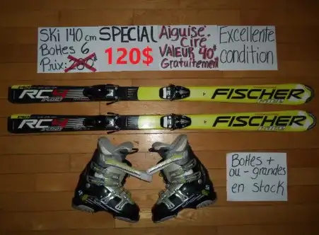 ENSEMBLES DE SKI ALPIN ET TWIN TIP 130 140 CM63871130519937122