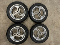 Set of 4 x 12.5” x 2.25” Pneumatic utility tires/wheels 
