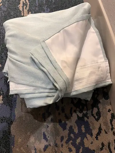 Hi there, I am selling a set of 4 IKEA VILBORG room-darkening curtains in a beautiful light turquois...