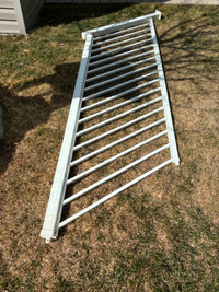 One White Aluminum 7 Step Stair Railing