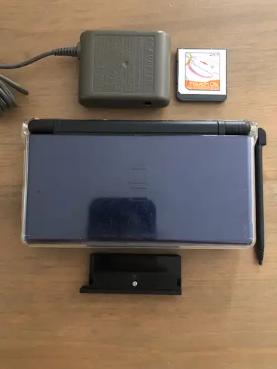 Blue Black Nintendo DS lite with Multigame Cartridge, View more