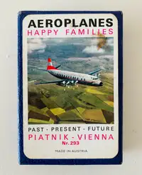 Aeroplanes Happy Families Cards Made in Austria 