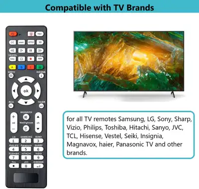 Universal TV Remote for Samsung,LG, Sony, Sharp, Vizio, Philips, View more