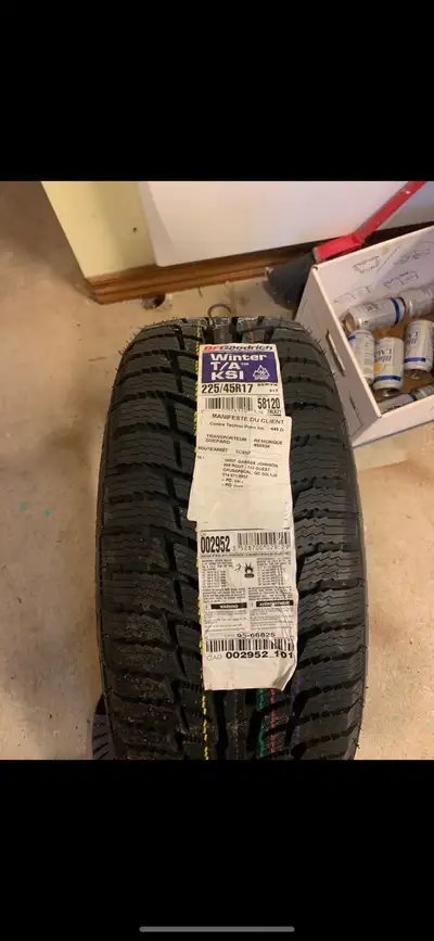 Pneus d’hiver neufs BF GOODRICH TA/KSI 225/45R17 Étiquettes encore sur les pneus Excellent pneu d’hi...