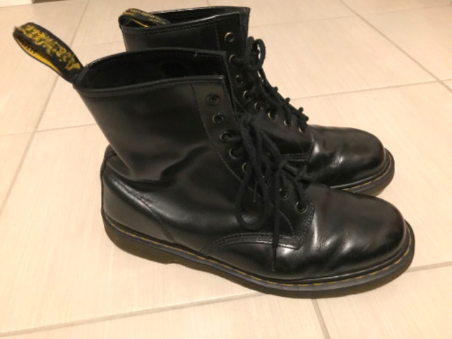 Vintage Dr Martens Mens Black Smooth Leather Ankle Boots Size US in Men's Shoes in Oshawa / Durham Region