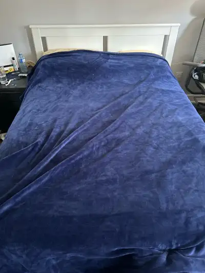 Twin size mattress and bed frame with compartments underneath , View more