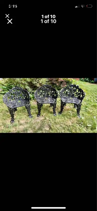 cast iron garden chairs , View more