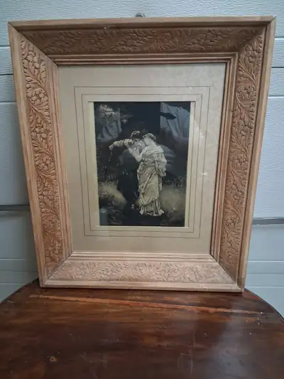 cadre en bois avec image en soie, View more