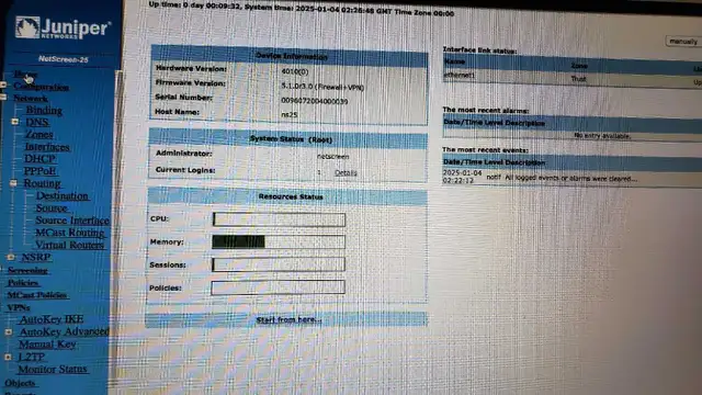 Juniper NetScreen-25 VPN/Firewall552492819001518085