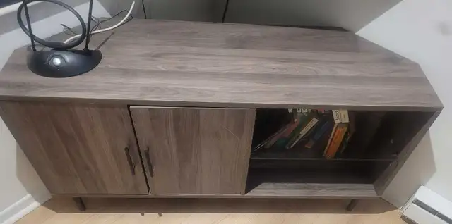 Meuble TV, gris ardoise, bibio/étagère  in Bookcases & Shelving Units in Laval / North Shore - Image 3