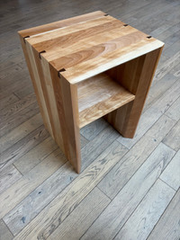 Birch end table/stool