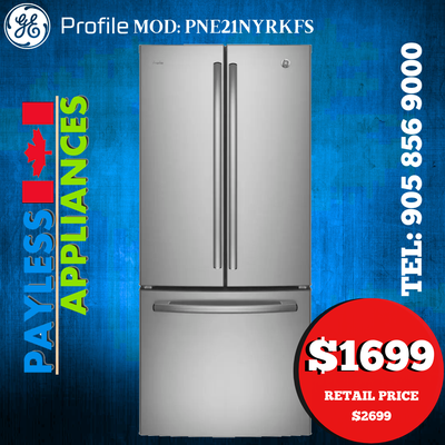GE Profile Refrigerator PNE21NYRKFS 30" French Door With Water, View more