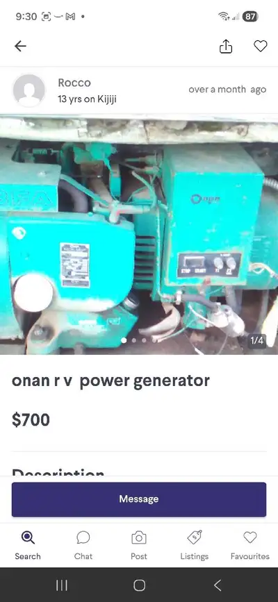 hi I'm posting for a friend his name is Rocco and he has some Onan generators for sale for 700 ea. h...