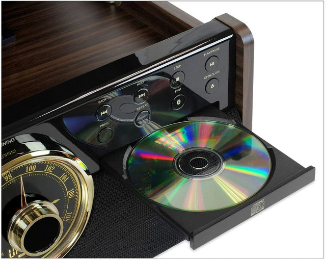 Victrola 7-in-1 Nostalgic Bluetooth/CD/Cassette/Turntable - NEW in Stereo Systems & Home Theatre in Abbotsford - Image 2