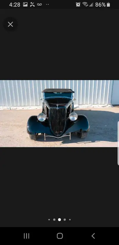 1933 Ford with 302 crate motor. Automatic transmission, removable top, rear rumble seat, CD player s...