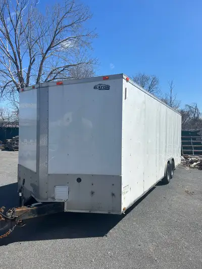 2021 Enclosed Cargo Trailer 24ft with V-nose front Double Axle - tires in good shape Had a commercia...
