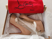 Authentic Christian Louboutin - Patent Nude Leather