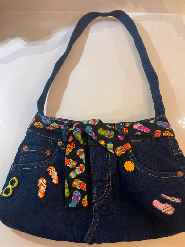 Handmade Denim Bag  Summer theme in Women's - Bags & Wallets in Barrie