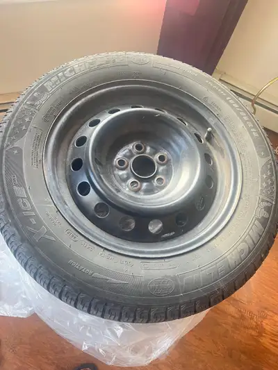 Set of 4 Michelin winter tires & steel rims. Came off a 2016 toyota corolla. Lots of tread left.