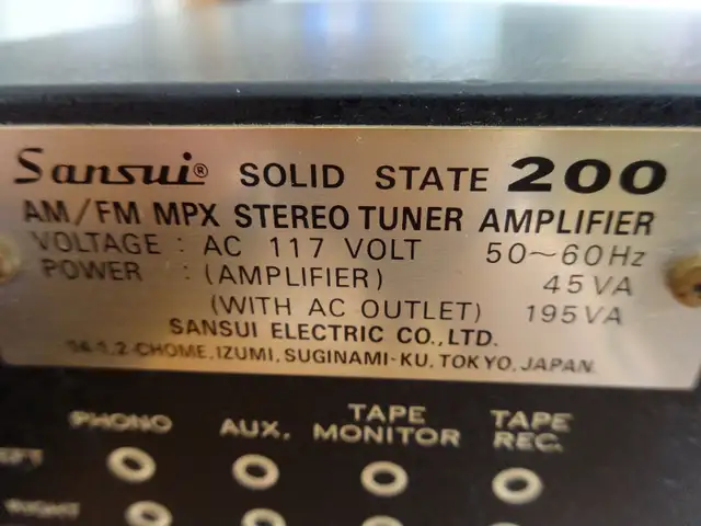 Sansui 200 Vintage Solid-State AM/FM Stereo Tuner Amplifier in Stereo Systems & Home Theatre in Markham / York Region - Image 11