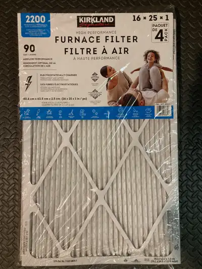 3 unused filters remaining out of a 4 pack of size 16x25x1 (about $50 + tax for a 4 pack at Costco)...
