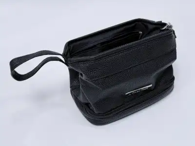 La Vie En Rose Faux Leather Makeup Travel Bag with Strap, View more