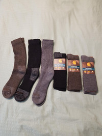Carhartt Warm Winter Socks, 65% Merino Wool, Made in USA, L/XL.