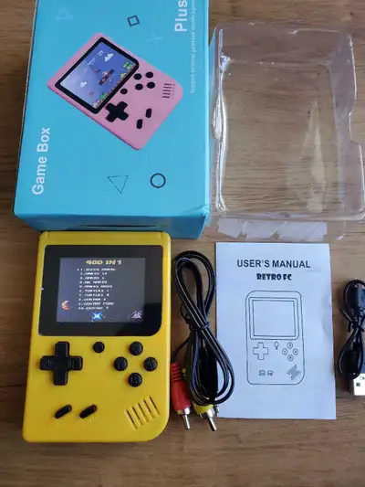 Yellow Gameboy Custom 400 games, backlit, works on TV , View more
