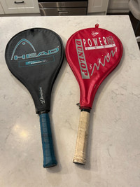 2 tennis rackets and cases