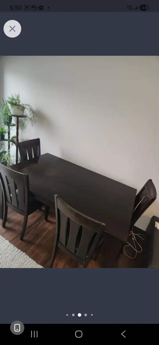 4 chair, Wooden dining table  in Dining Tables & Sets in Markham / York Region - Image 2