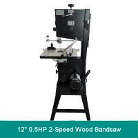 12" 1HP 2-Speed Wood Bandsaw With Stand, FORESTWEST BM10719