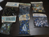 AMAZING MARBLES- 12 bags --1930s,40s,50s-UNIQUE GIFTS!