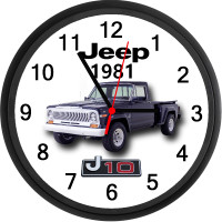 1981 Jeep J-10 (Moonlight Blue) Custom Wall Clock - Brand New