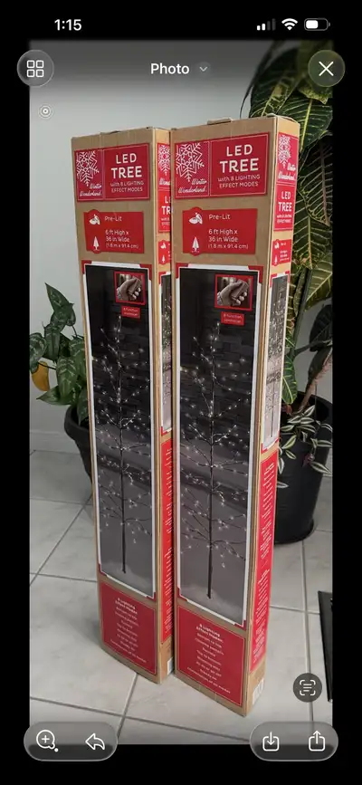 BNIB Pre-Lit 6’ TREE 8 modes Ambiance for home or restaurant, View more