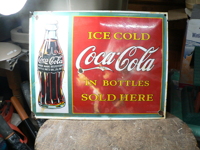 belle enseigne coca cola antique !0095.1 dans Art et objets de collection  à Lanaudière