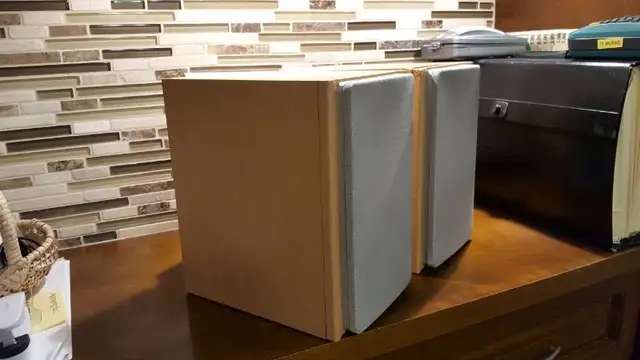 Nexxtech 2 way Stereo Bookshelf speakers Blonde wood in Speakers in Mississauga / Peel Region - Image 4