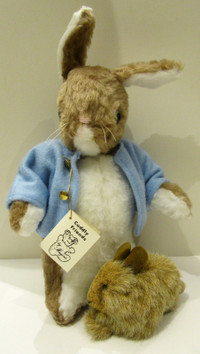 NEW, CANADIAN MADE PLUSH "PETER" RABBIT WITH FRIEND