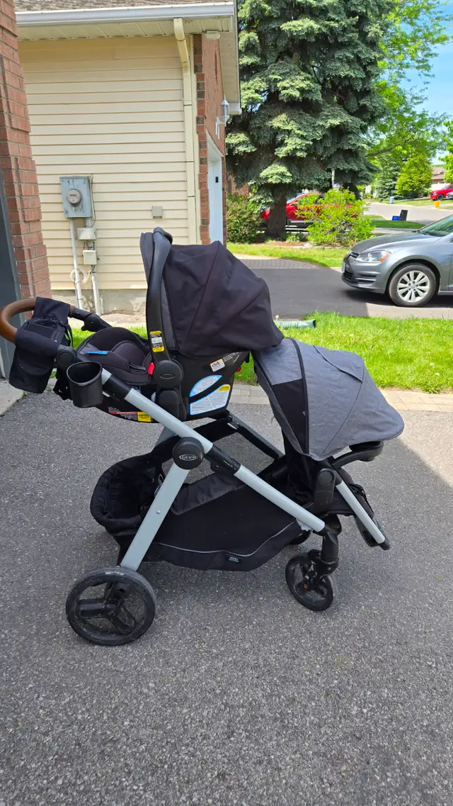 Graco Nest2Grow Double Stroller + Infant Car Seat & Base in Strollers, Carriers & Car Seats in Ottawa - Image 5