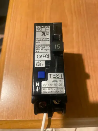 Siemens QA115AFCCSA 15-Amp Single Pole Arc Fault AFCI Breaker, View more