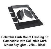 (NEW) Columbia FKCM Skylight Curb Mount Flashing Kit 28” BLACK