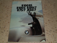 BMW 1977 MOTORCYCLE R100 RS R100S R100/7 R75/7 R60/7 BROCHURE