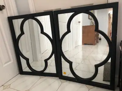 Pair of Black Mirrors 31.5x23”, View more
