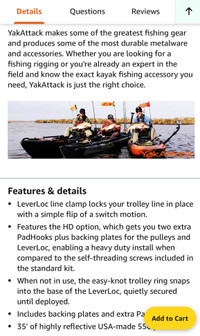 Deluxe Yak Attack Kayak anchor trolley