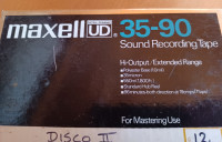 Maxell reel to reel recording tapes 7", 1/4" bobines