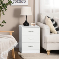 Bedside Table with 3 Drawers