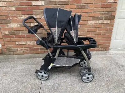 double two seated folding stroller, View more