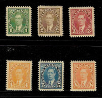 TIMBRE CANADA No. 231-236 Set avec Neuf avec Charnière Légère