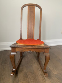 Antique collectible cane seat, walnut nursing rocking chair