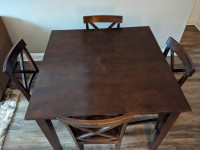 Tall Dining table + 4 chairs